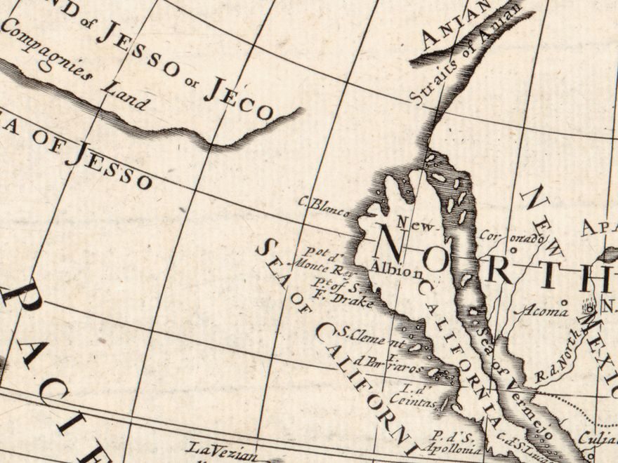 California drawn as an island, Sanson 1680
