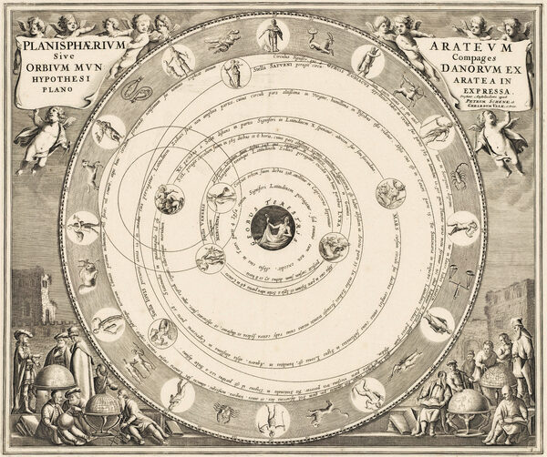 Antique Star Chart 1708 — Planisphaerium Arateum