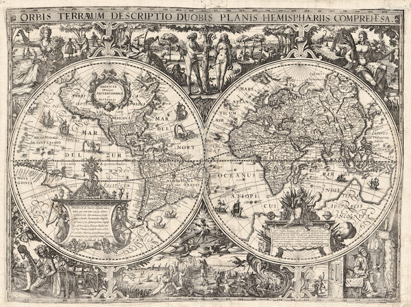 Antique World Map 1618 — Geylekerck, Orbis Terrarum Descriptio