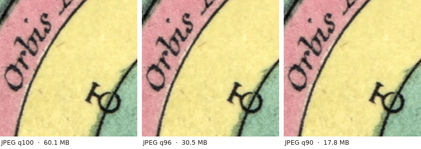 Hand colour and lettering, Lotter c. 1772: quality 100, 96 and 90 at 3× enlargement.
