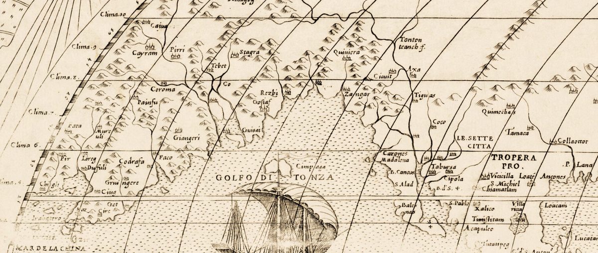 Oben links: Der GOLFO DI TONZA ist das einzige Wasser zwischen Asien und Nordamerika; LE SETTE CITTA und TROPERA PRO. liegen auf derselben Landmasse wie die asiatischen Provinzen.