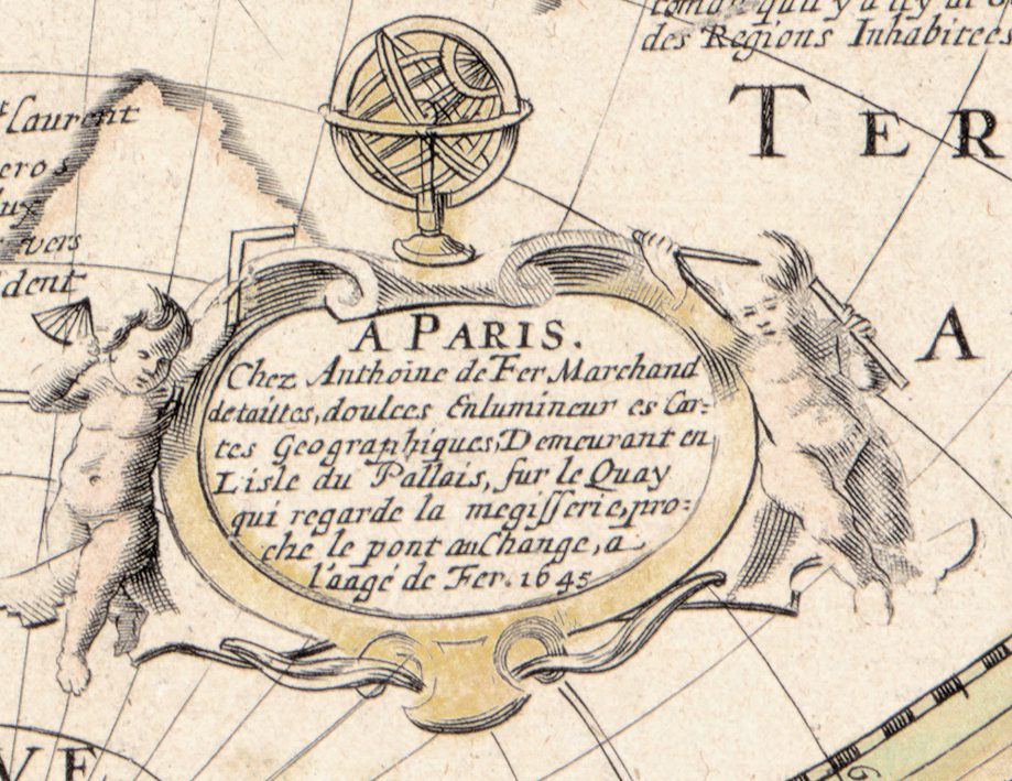 The imprint, on the great southern land at the bottom of the eastern hemisphere: A Paris. Chez Anthoine de Fer … a l'aage de Fer. 1645.