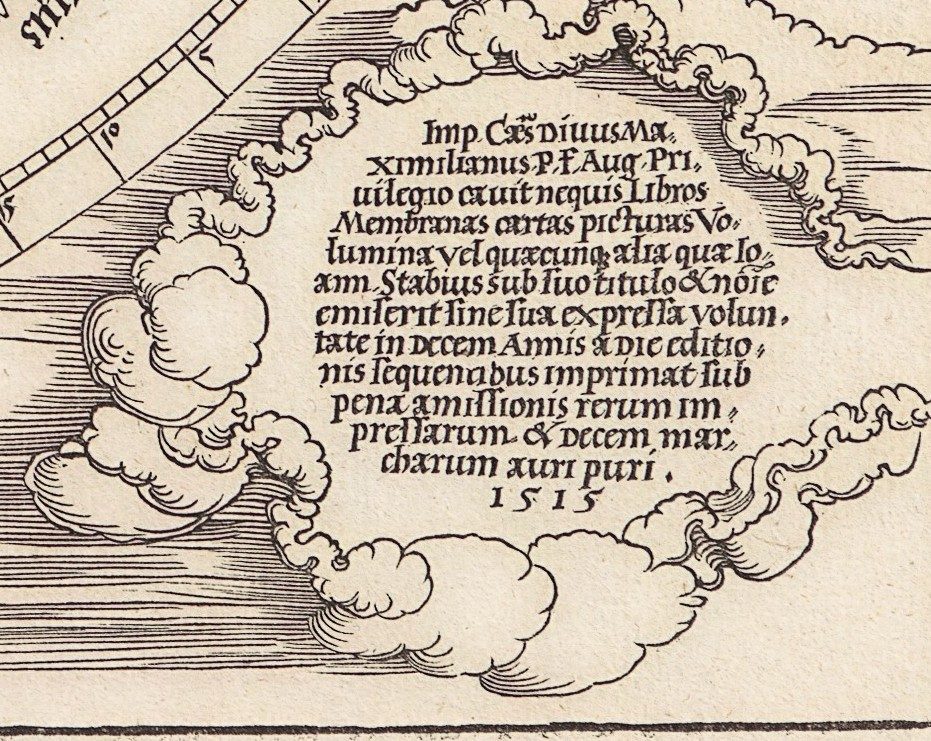 The emperor’s privilege of 1515: ten years’ protection, ten marks of pure gold as the fine.