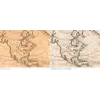 Antique World Map 1800 — Wallis, A New Map of the World — before and after restoration