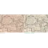 Library scan and restored sheet side by side — Hondius world map, 1655