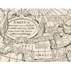America cartouche on the Hondius world map, 1655