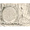 Terra Australis cartouche on the Hondius world map, 1655