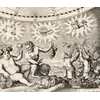 Autumn putti on the Seller world map, 1675