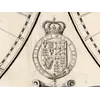Antique World Map 1680 — Sanson, A Mapp of All the World — detail 1: royal arms crown