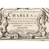 Antique World Map 1680 — Sanson, A Mapp of All the World — detail 3: dedication charles ii