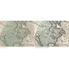 Library scan and restored sheet side by side — Seutter world map, 1740