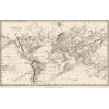 Antique world map of 1810 on Mercator's projection, Sherwood, Neely and Jones, restored archival scan