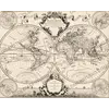 Antique World Map c. 1696 — Sanson, Mappe-monde