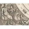 Ruins and globes at the left of the plate, 1:1 detail