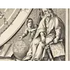 Antique Star Chart 1708 — Planisphaerium Ptolemaicum — detail 7: astronomers right globe