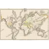 Antique World Map 1839 by Emma Willard — atlas plate to a system of universal history, full sheet with original hand colour
