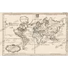 Antique world map 1764 — Bellin, Carte reduite du globe terrestre, plate 1 of the Petit atlas maritime