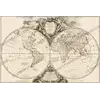 Antique world map of 1752 by Robert de Vaugondy, Orbis Vetus, restored archival scan