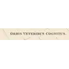 Title banner of Orbis veteribus cognitus, 1818