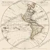 Antique world map of 1724 by Guillaume Delisle, Hemisphere Occidental, western hemisphere