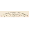 Antique World Map 1816 — Stieler, Planiglob der Antipoden — detail 1: title