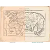 Stara mapa świata 1541 — Fries, Tabula Noua Totius Orbis — cały arkusz przed i po restauracji