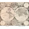 Antique World Map c. 1675 — Seller, Novissima Totius Orbis — full sheet before and after restoration