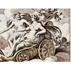 Antique World Map c. 1690 — Visscher, Orbis Terrarum Nova Tabula — detail 5: jupiter chariot
