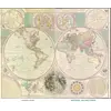 Antique World Map c. 1780 — Bowles, New and Accurate Map of the World — full sheet before and after restoration