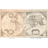 Antique World Map 1628 — Danckerts, Charte Vniuerselle — full sheet before and after restoration