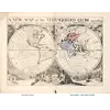 Antique World Map 1700 — Wells, Terraqueous Globe — full sheet before and after restoration