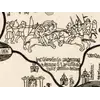 Antique World Map c. 1450 — Borgia Map, Facsimile Borgia 1797 — detail 7: battle of knights