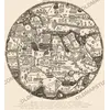 Antique World Map c. 1450 — Borgia Map, Facsimile Borgia 1797