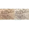 Antique World Map 1684 — Sanson, Mappa Mondo — before and after restoration