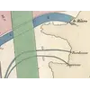 Antique World Map 1858 — Minard, Emigrants of the Globe — detail 4: emigrants from le havre bordeaux