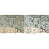 Old Flat Earth Map 1893 — Ferguson, Map of the Square and Stationary Earth — before and after restoration
