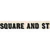 Old Flat Earth Map 1893 — Ferguson, Map of the Square and Stationary Earth — detail 1: title square stationary earth