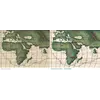 Antique World Map — Italienische Weltkarte, Bomsdorff Facsimile 1872 — before and after restoration