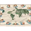 Antique World Map — Italienische Weltkarte, Bomsdorff Facsimile 1872