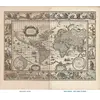 Antique World Map c. 1635 — Blaeu, Nova Totius Terrarum Orbis — full sheet before and after restoration