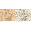 Oude wereldkaart 1810 — Elizabeth Knight, Map of the World — voor en na restauratie