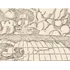 Antique World Map 1550 — Münster, Typus Orbis Universalis — detail 2: wind septentrio