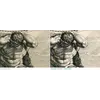 Antique World Map 1715 — Renard, Planisphere — before and after restoration