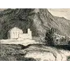 Antique World Map 1715 — Renard, Planisphere — detail 5: temple landscape