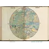 Oude wereldkaart ca. 1488 — Le Rouge, La mer des hystoires — volledig blad voor en na restauratie
