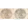Antique Star Chart 1708 — Typus Aspectuum, Northern Sky — before and after restoration
