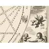 Antique Star Chart 1708 — Typus Aspectuum, Northern Sky — detail 6: cloud hatching putto