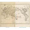 Antique World Map 1799 — Chart of the World — full sheet before and after restoration