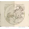 Antique World Map c. 1740 — Delisle, Hemisphere Septentrional — full sheet before and after restoration
