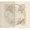 Antique World Map c. 1739 — Delisle, Hemisphere Meridional — full sheet before and after restoration
